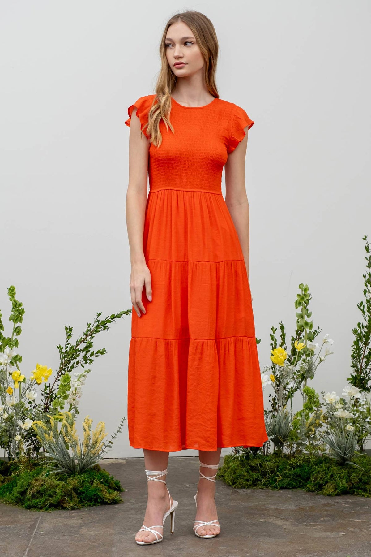 Charlie Smocked Midi Dress