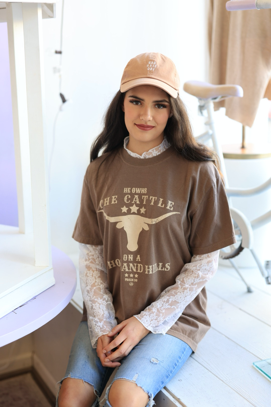 He Owns The Cattle Christian Graphic Tee