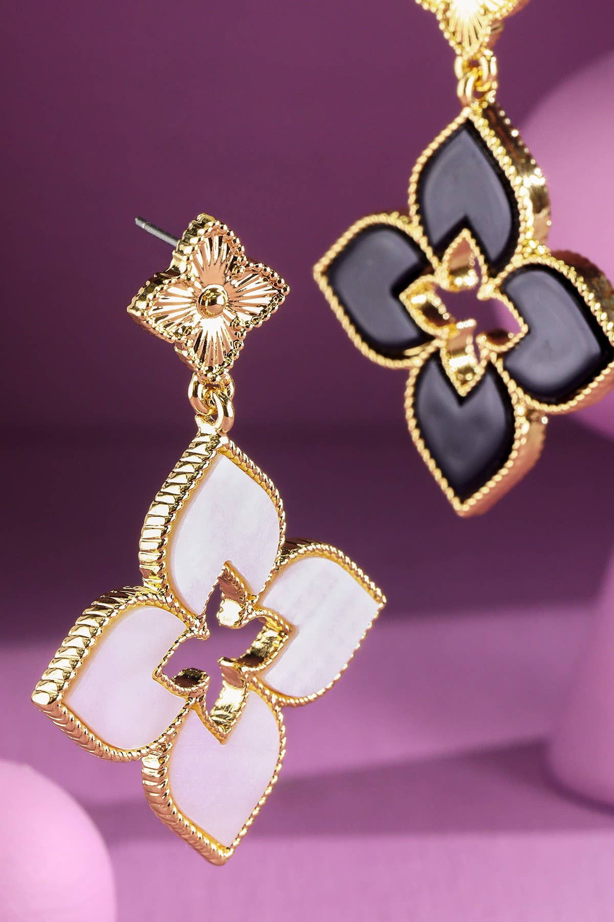 Shell Floral Drop Earring