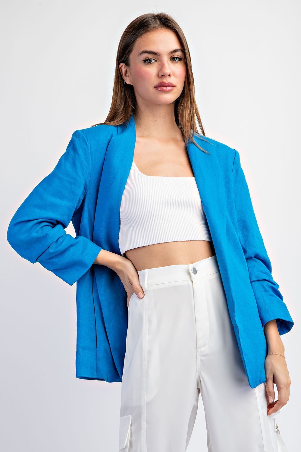 Summer Breeze Fitted Blazer – PEACALOO BOUTIQUE
