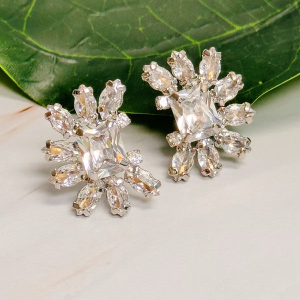 Shine Crusted Jewel Stud Earrings