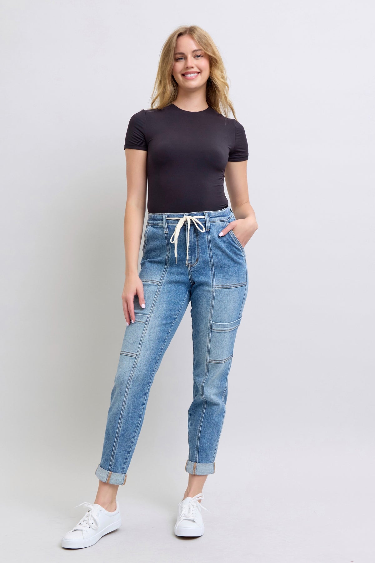 Judy Blue Cuff Cargo Denim