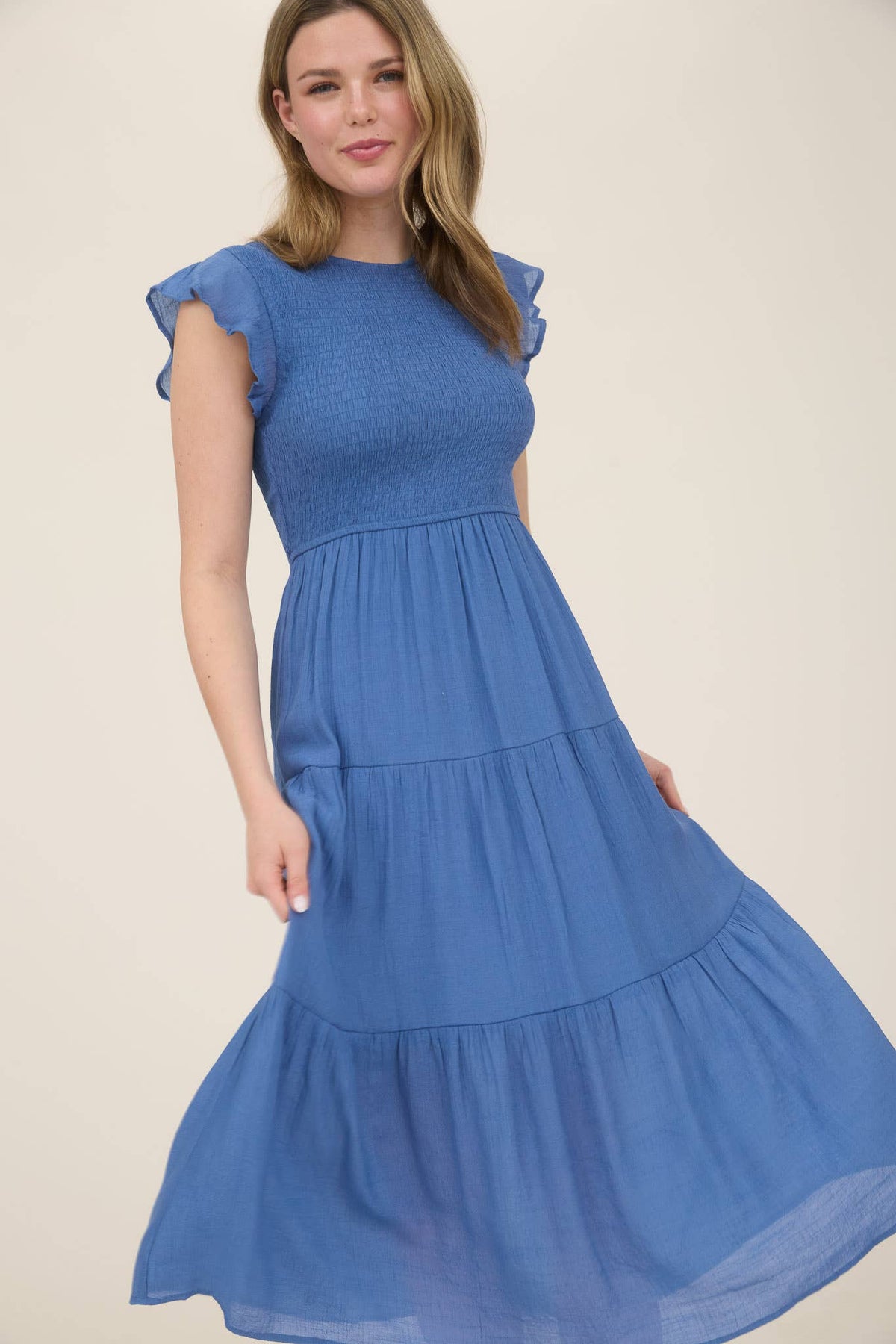 Charlie Smocked Midi Dress