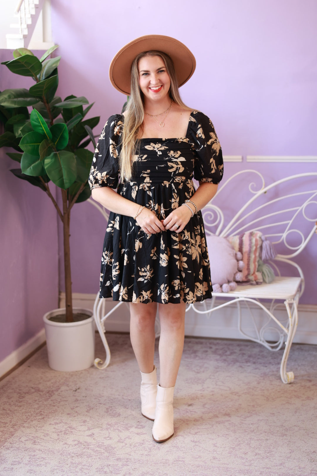 Arianna Floral Babydoll Dress