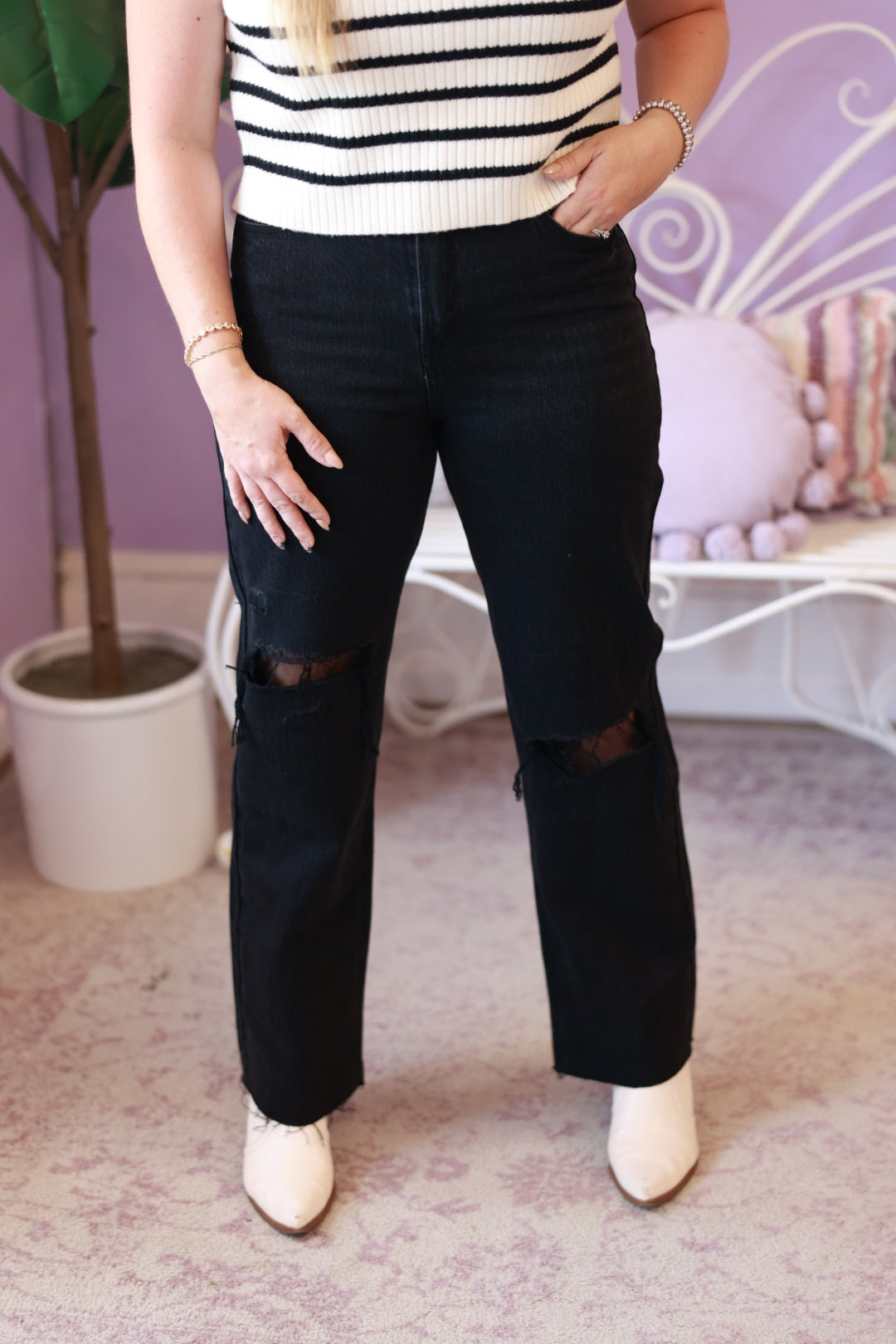 Stella Black Straight Jeans