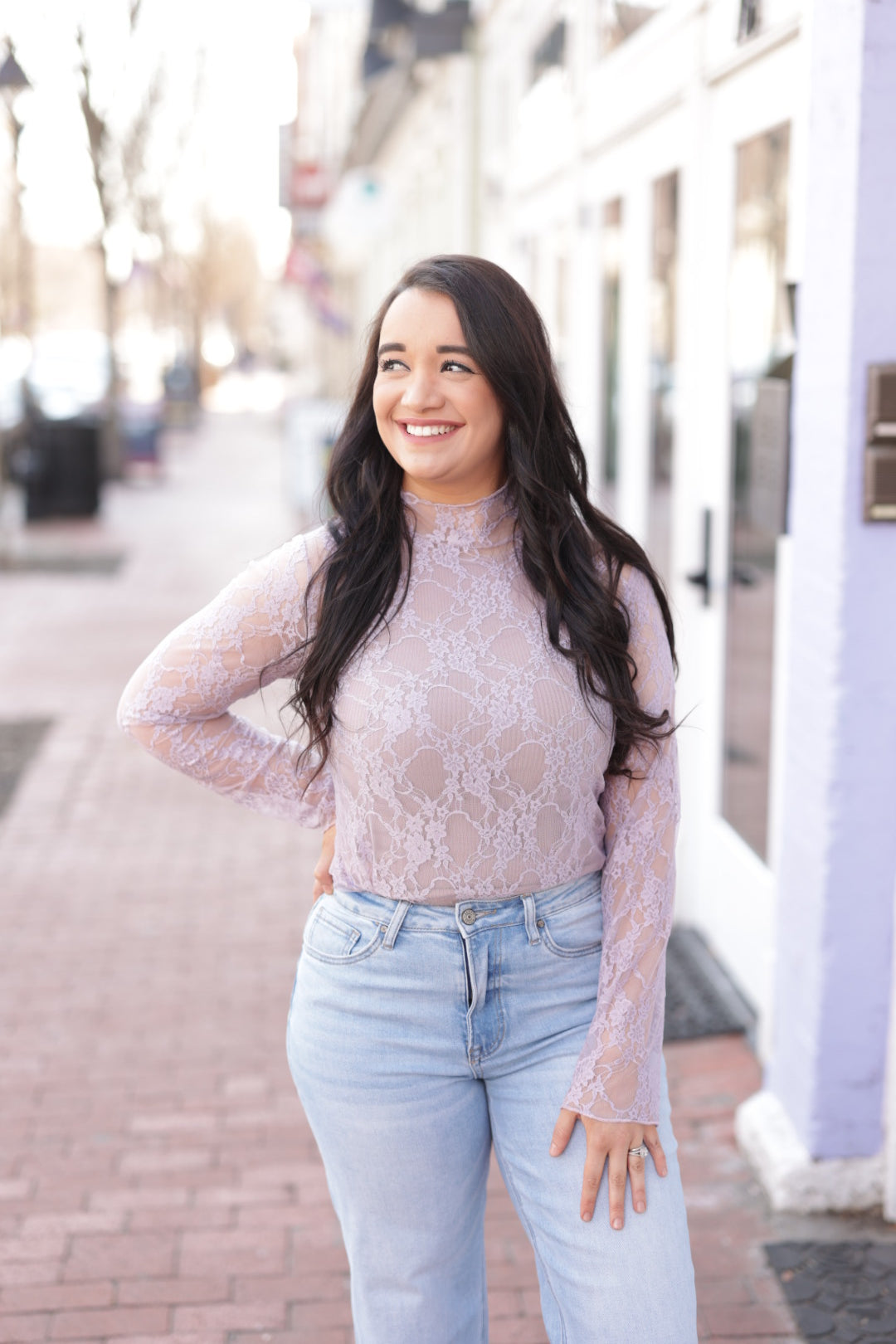 Floral Print Lace Top