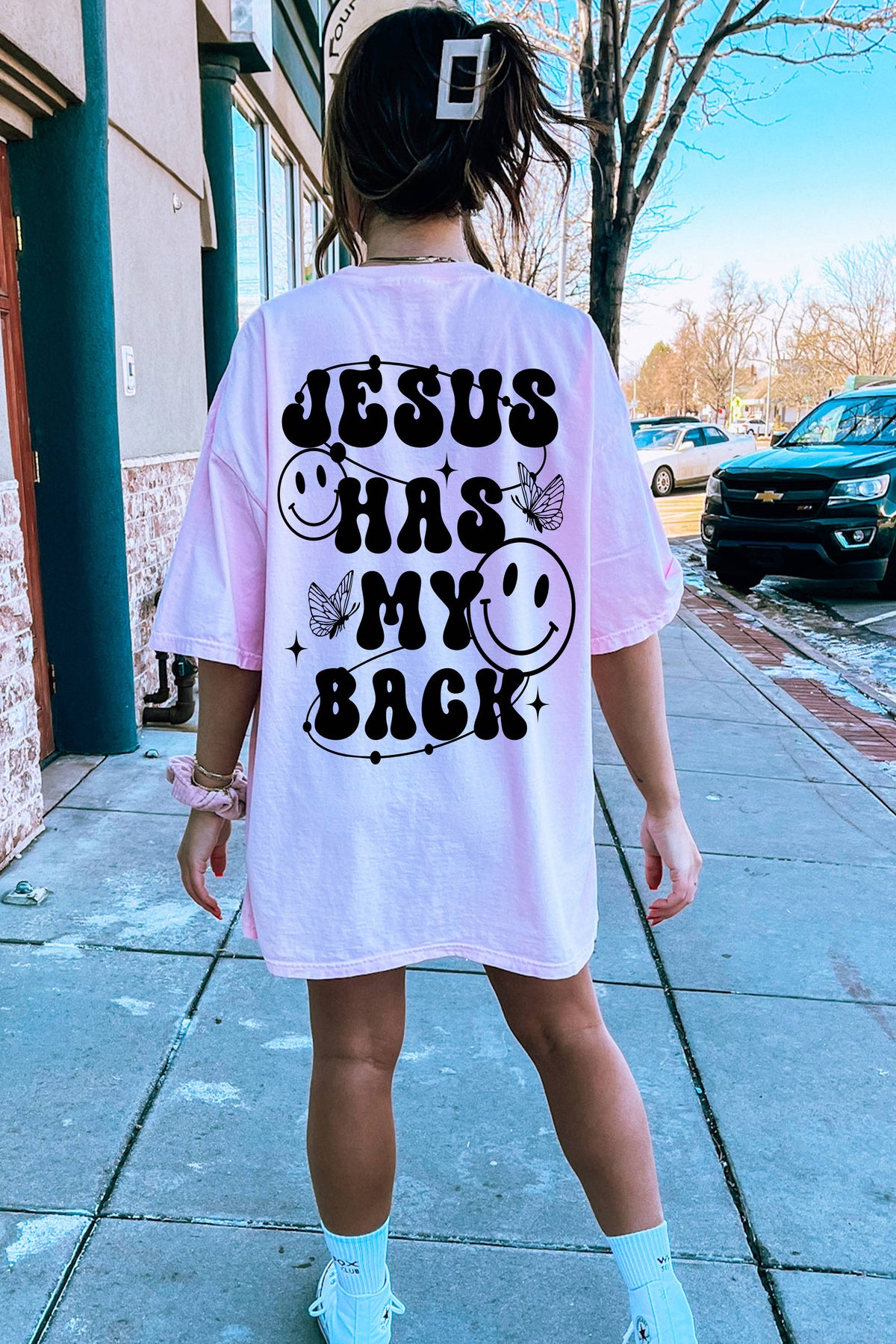 Jesus has my Back Graphic Tee