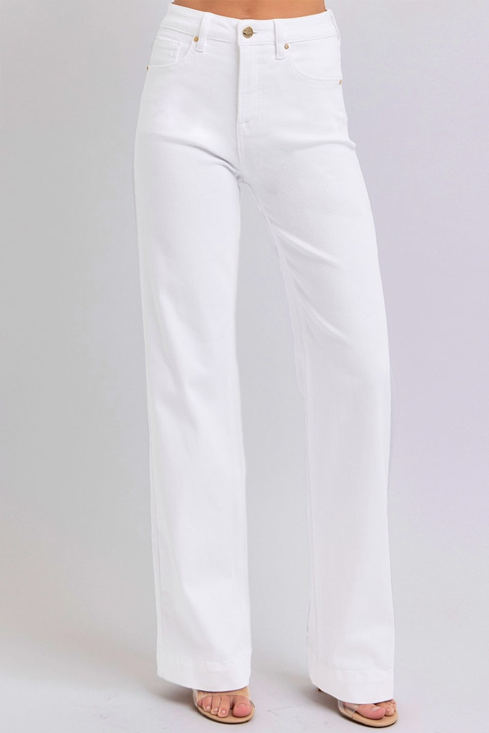 Risen High Waist Straight Jeans