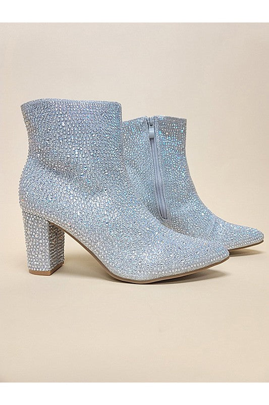 Iceberg Rhinestone Booties