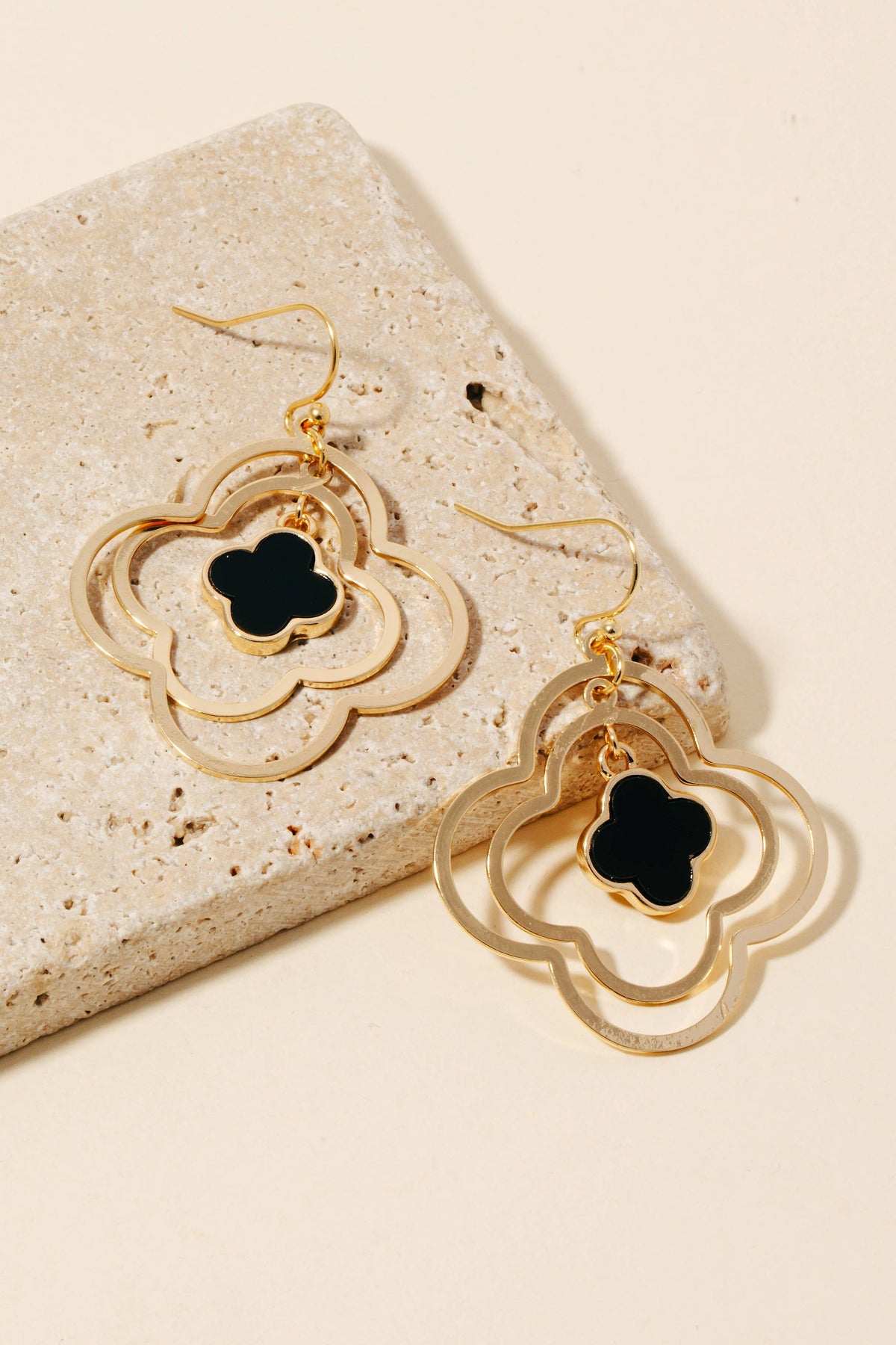 Mother Of Pearl Clover Earrings