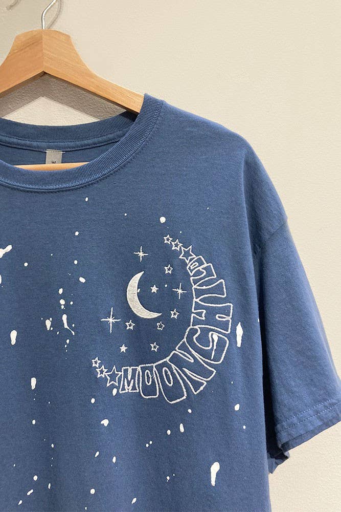 Moonchild Embroidered Oversized Graphic Tee