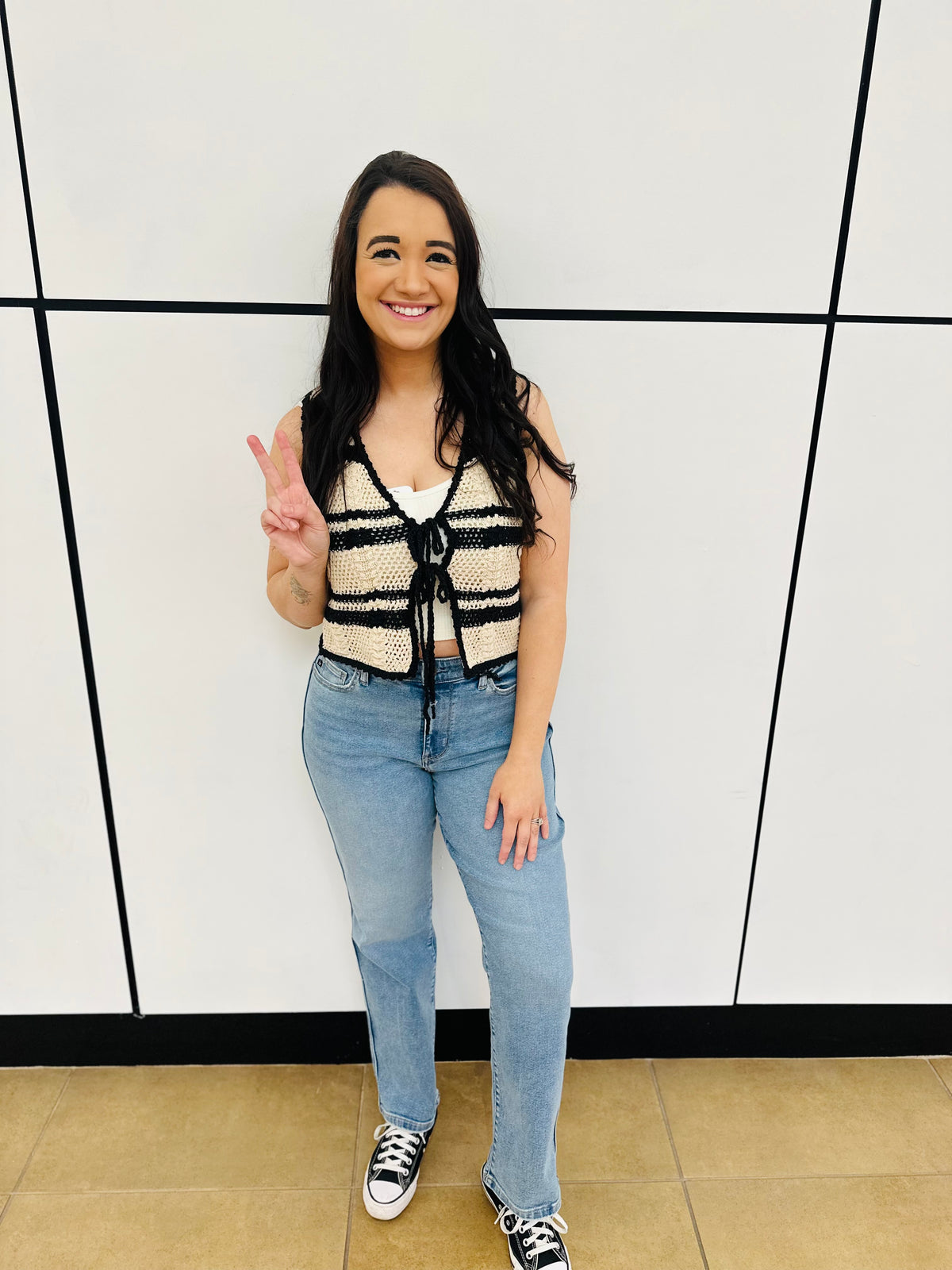 Stripe Crochet Top
