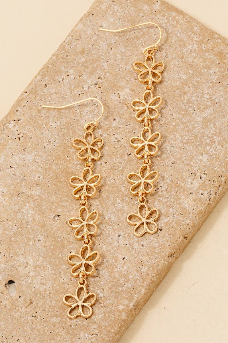 Dainty Flower Dangle Earrings