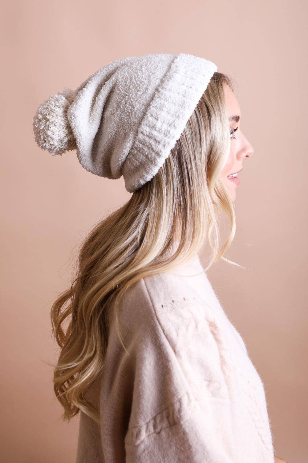 Cozy Boucle Pom Beanie