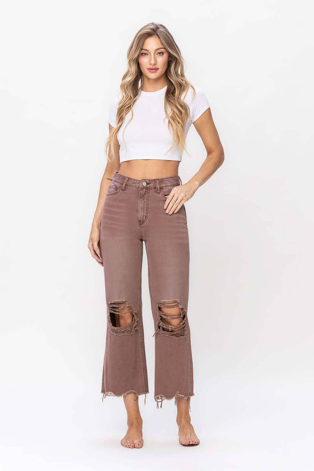 Cocoa Crop High Rise Jeans